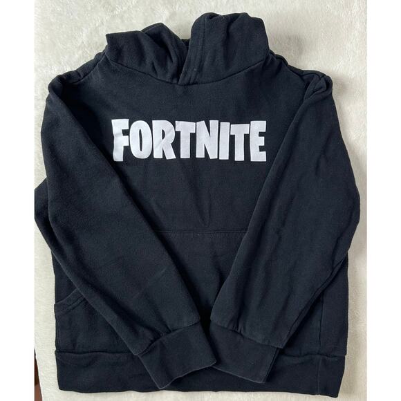 Fortnite Black Hoodie Sweatshirt Kids Boys Medium Pullover - Picture 1 of 4
